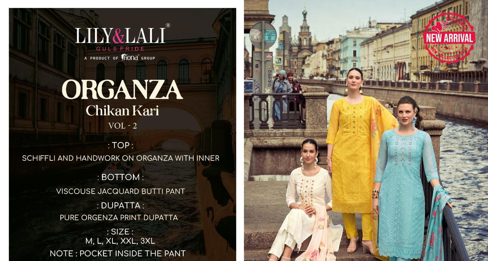 Organza Chikankari Vol 2 By Lily And Lali Organza Designer Readymade Suits Wholesale Shop in Surat